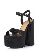 Shefali Women's Chunky Heel Platform Sandal